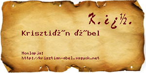 Krisztián Ábel névjegykártya